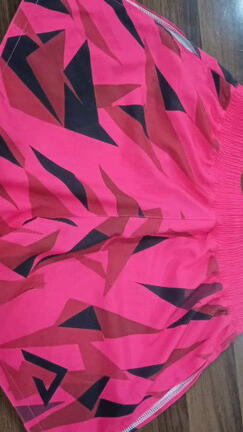 Pink geometric shorts / from $44